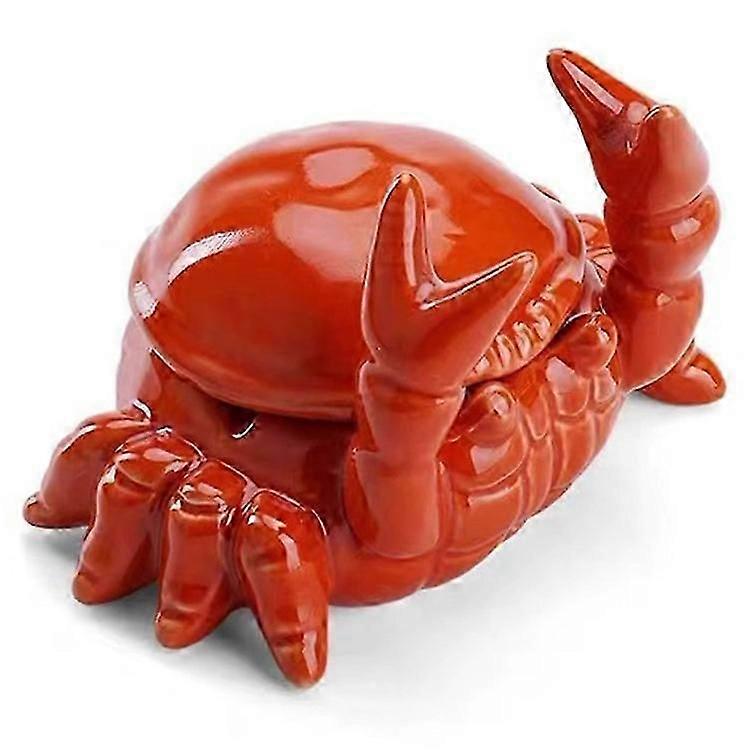 Cenicero de Cangrejo Cenicero de Cerámica con Tapa Decoración Creativa Encantadora para el Hogar