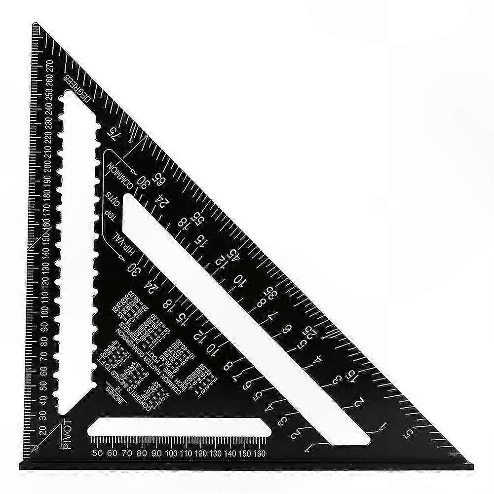 12-Inch Aluminum Alloy Triangular Ruler for Precision Measuring, Drafting, and Engineering Tasks