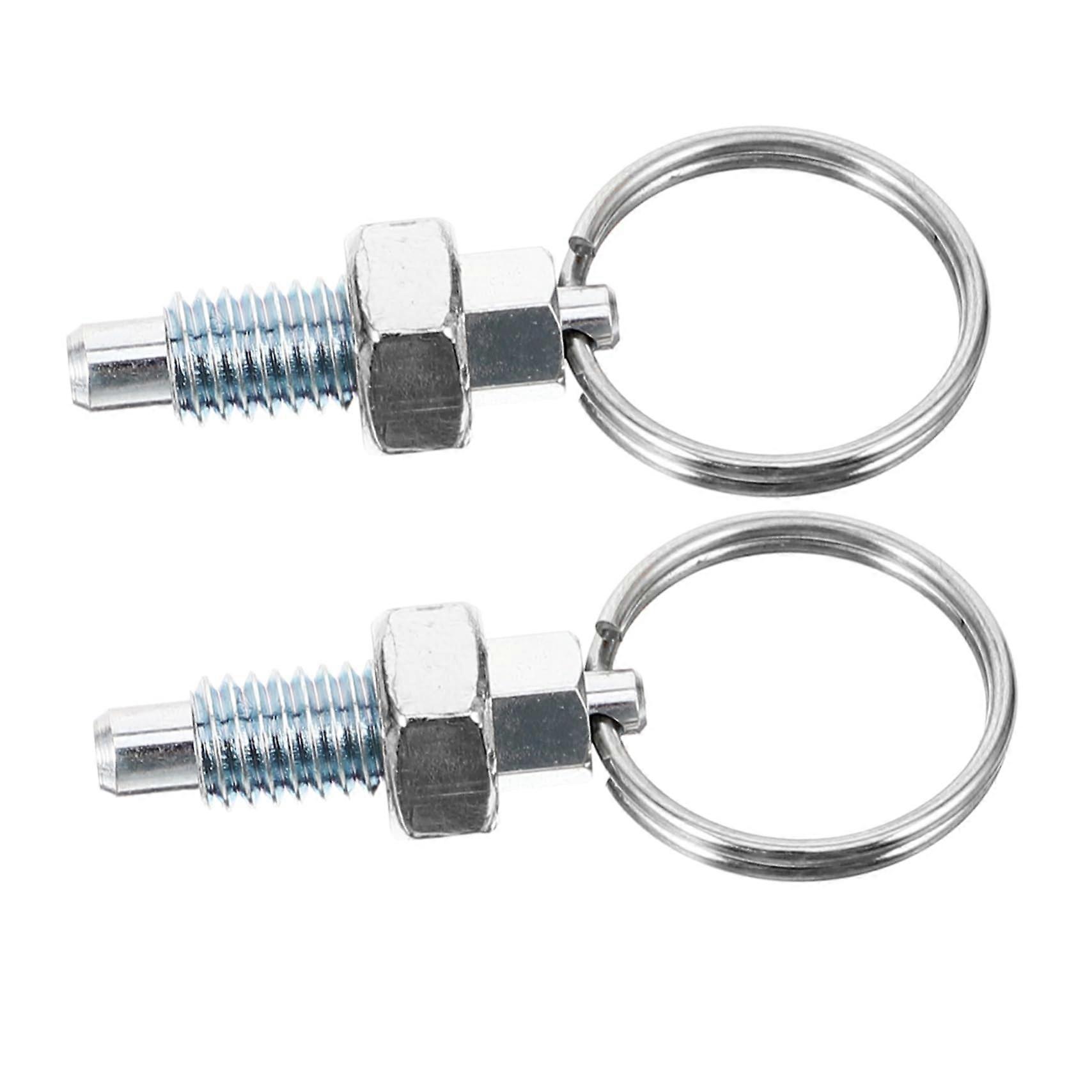 Positioning Pin Spring Lock Set of 2, Stainless Steel 304 Spring Loaded Piston Plunger Pull Ring Pestle Pin