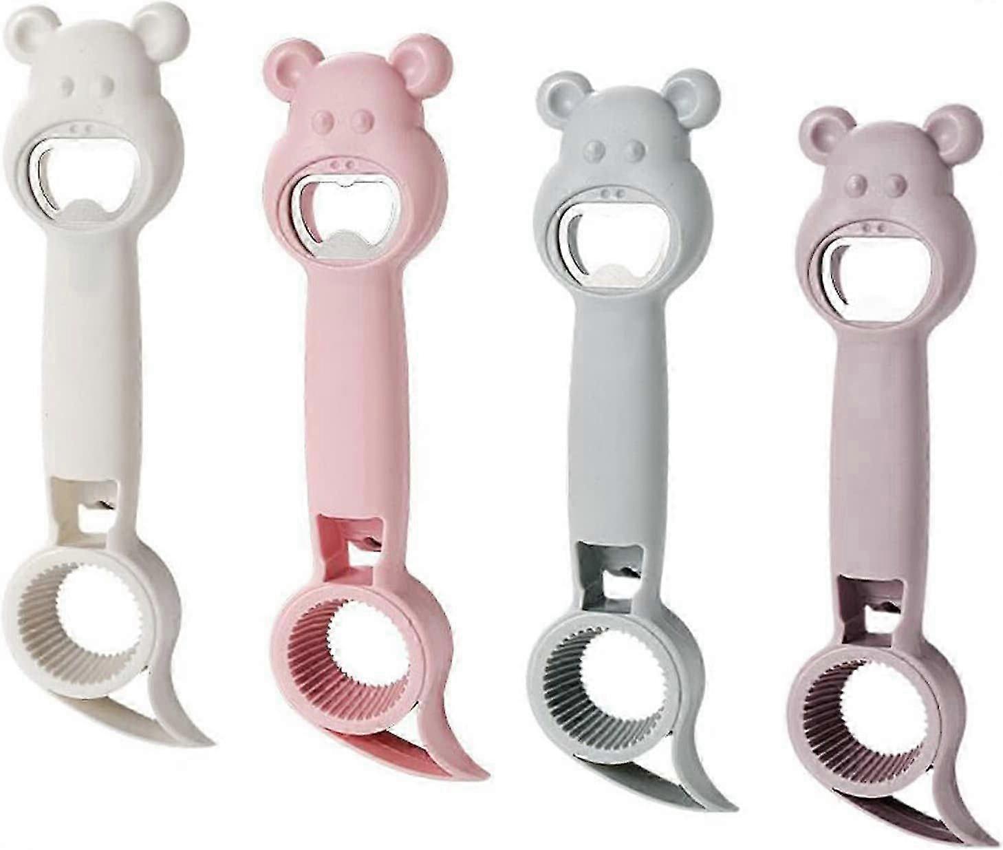  4 in 1 Multi Function Can Opener Bottle,Multi Kitchen Tool for Jelly Jars,Wine, Beer and other,Bottle Opener to Protect the Nail Use for Children, SZ