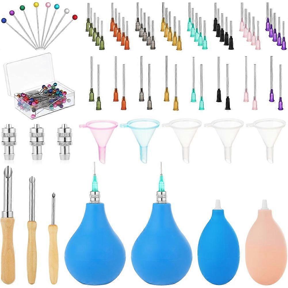 151 Pcs Supplies Ceramic Precision Applicator, 3 Ounce Slip Trailer Bottle and 8 Sizes Precision Nee