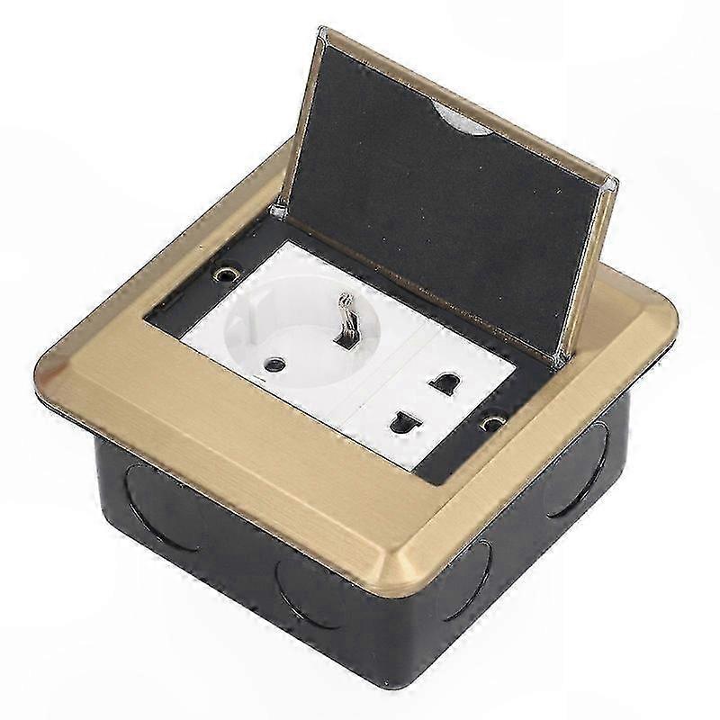 Durable Stainless Steel Floor Socket with PC Embedded Design for Office Use AC250V