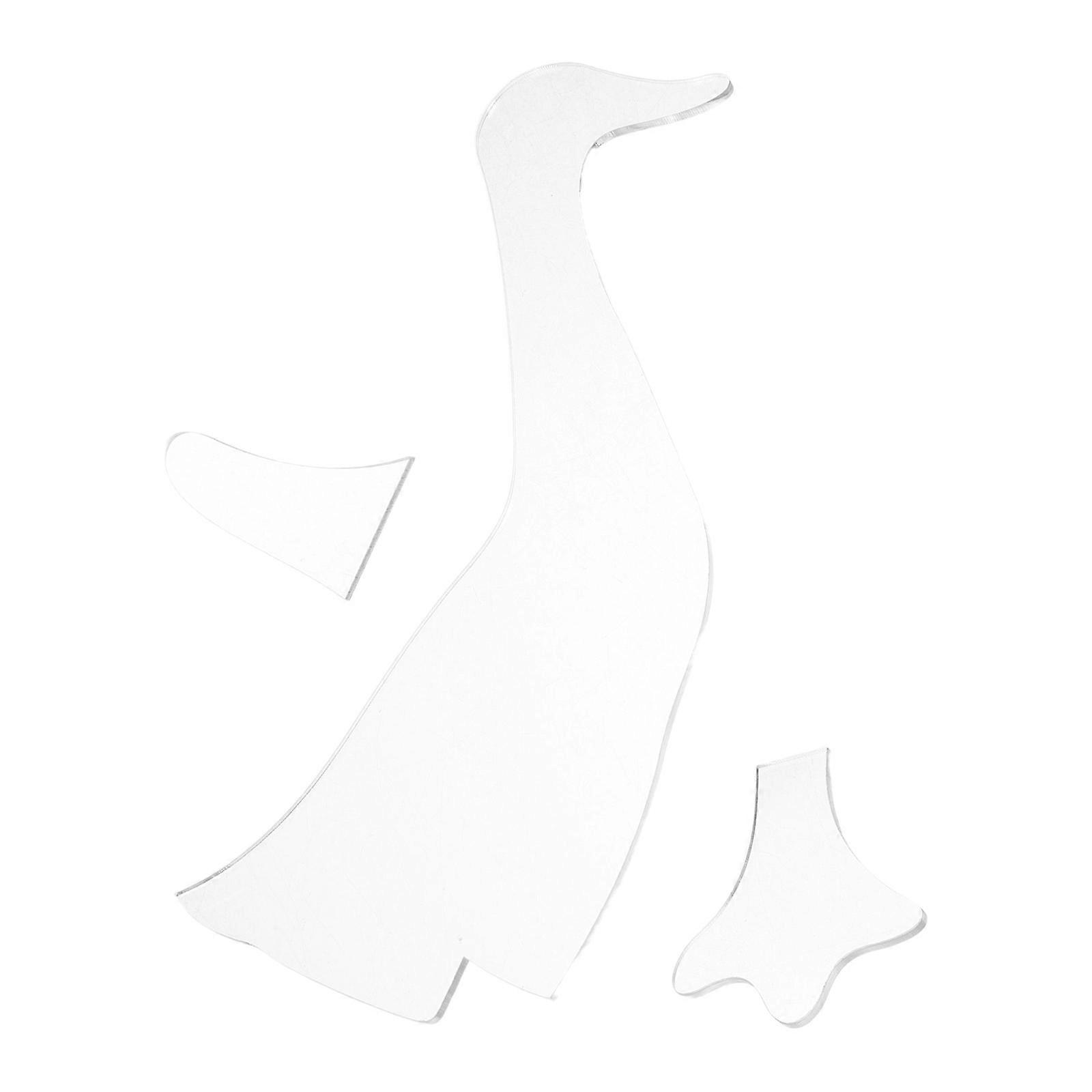 3pcs Acrylic Template Ruler Set for Stuffed Duck Crafts, Quilting & Stuffing Projects, Ideal for Beginners & Family Activities
