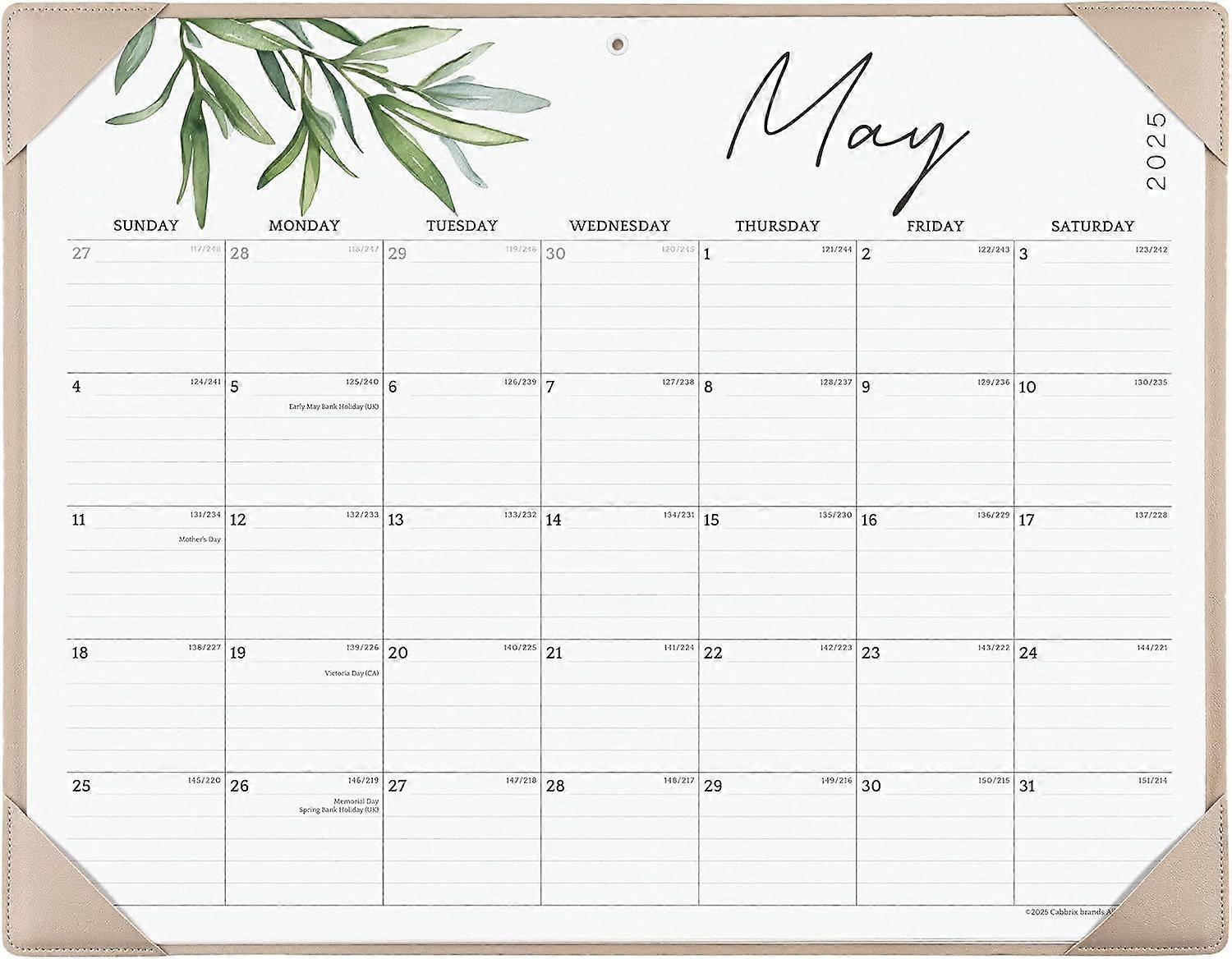 Large Desk Calendar 20252026 with Desktop Mat, Desk Pad Calendar 21 x 161/2 Inch Runs Fro
