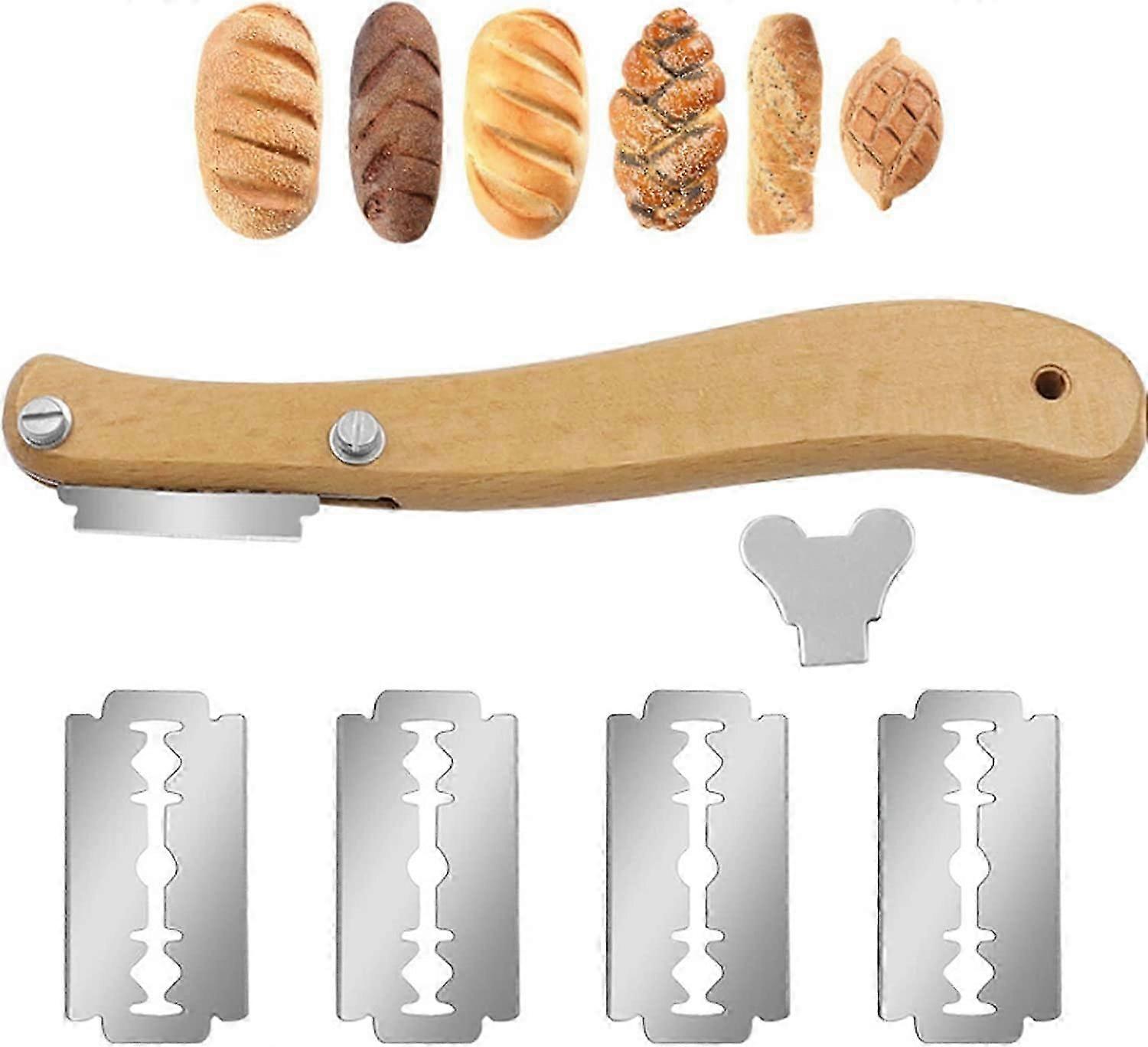 7 stuks bakkersbrooddeeg, bakkersbroodmes, 19,2 cm