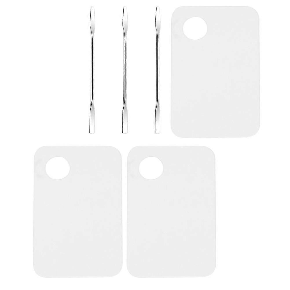 Makeup Foundation Mixing Palette Set Cosmetic Makeup Application Acrylic with Assorted Color Function 3 Sets