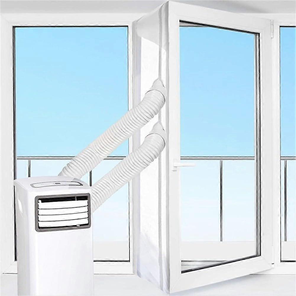 Portable Air Conditioner Door Seal Kit Double Hose Drain System And Zipper Window Seal 3 Meter Easy Setup