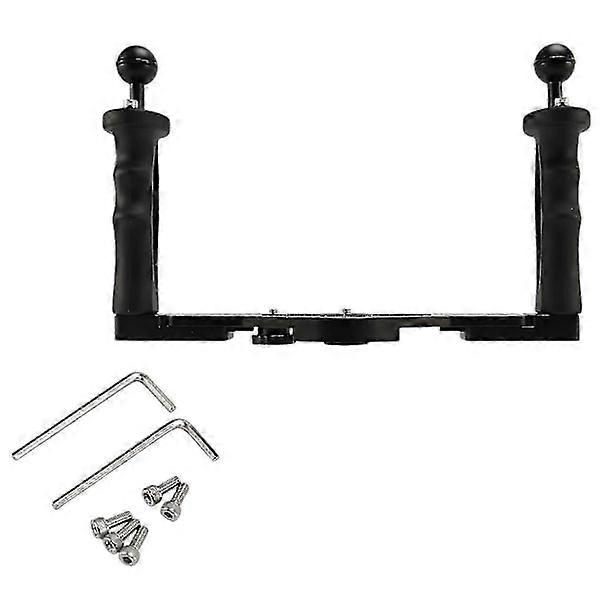 Dual Handheld Stabilizer Diving Underwater Camera Housing Tray/Grip Waterproof With Double Handles