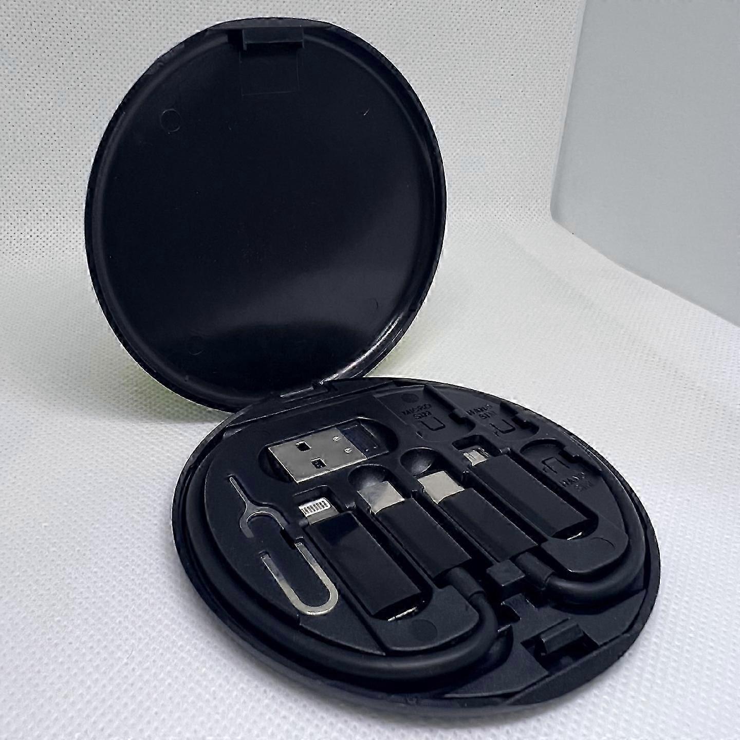 Multi USB Charging Adapter Cable Kit, USB C Conversion Set USB A & Type C To Male Micro/Type C/Lightning, Data Transfer, Card Storage, Tray Eject Pink