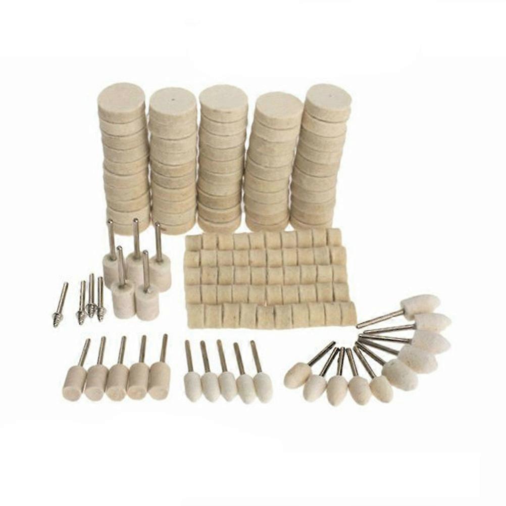129 Pcs Felt Wool Polishing Grinding Buffing Pad Wool Polishing Wheel Set for Metal Surface Waxing Polishing Buffer