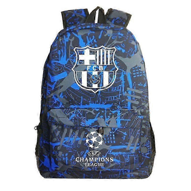 الكتابة على الجدران برشلونة UEFA أبطال أوروبا حقيبة الكتف مروحة حقيبة ظهر طالب حقيبة تخزين الحقيبة المدرسية
