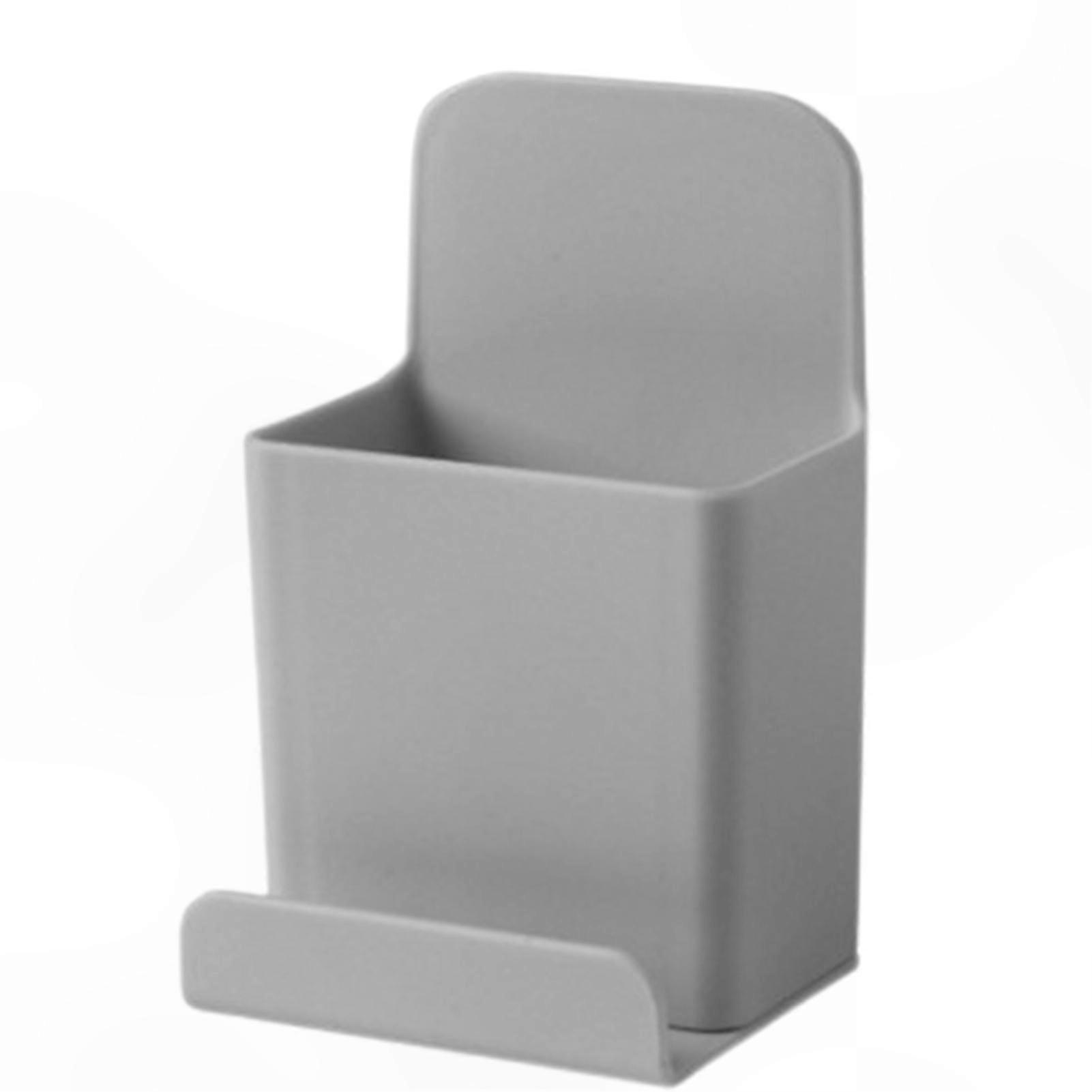 Wall-Mounted Remote Control Storage Box with Self-Adhesive Organizer