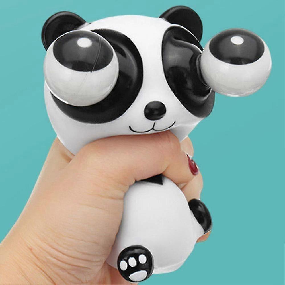 panda toy with burst eyeballs