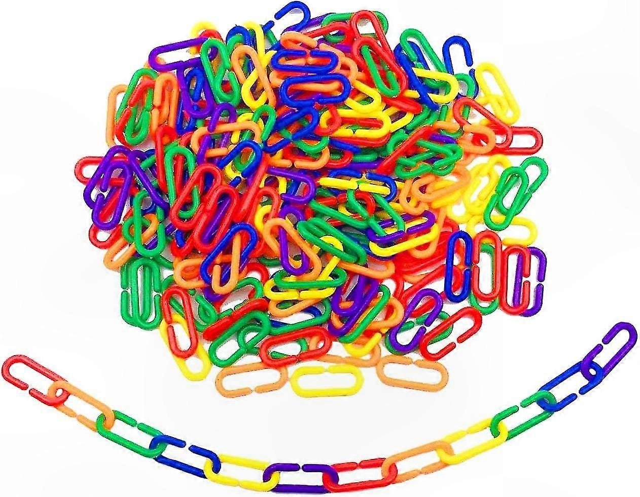 200pcs C-Clips Hooks Chain Links for Kids Learning and Small Pets Toy