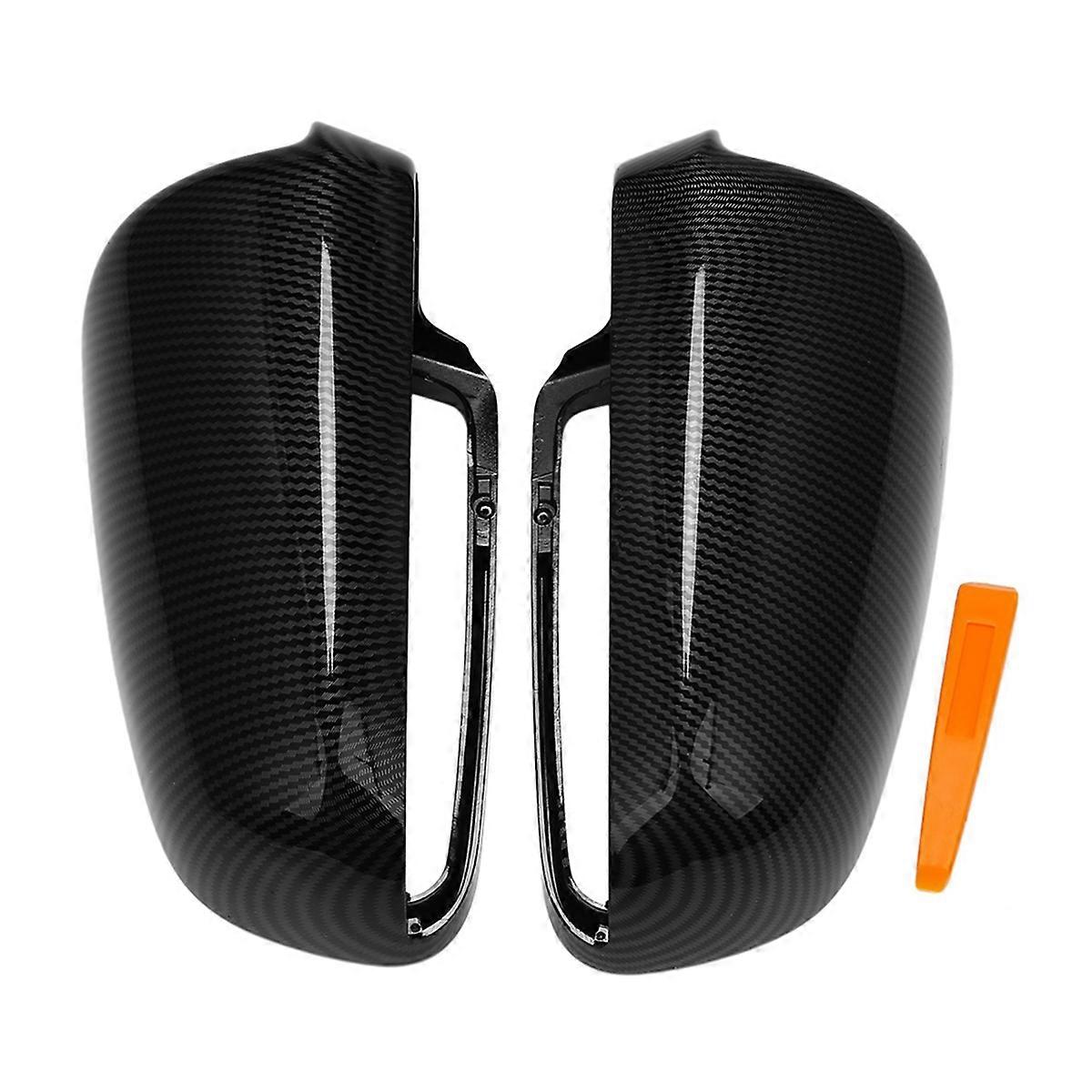 Rear View Side Car Mirror Cover for A4 B6 B7 A6 C6 2003-2007 S4 Car RearView Mirror Case Cover Carbon Fiber Style