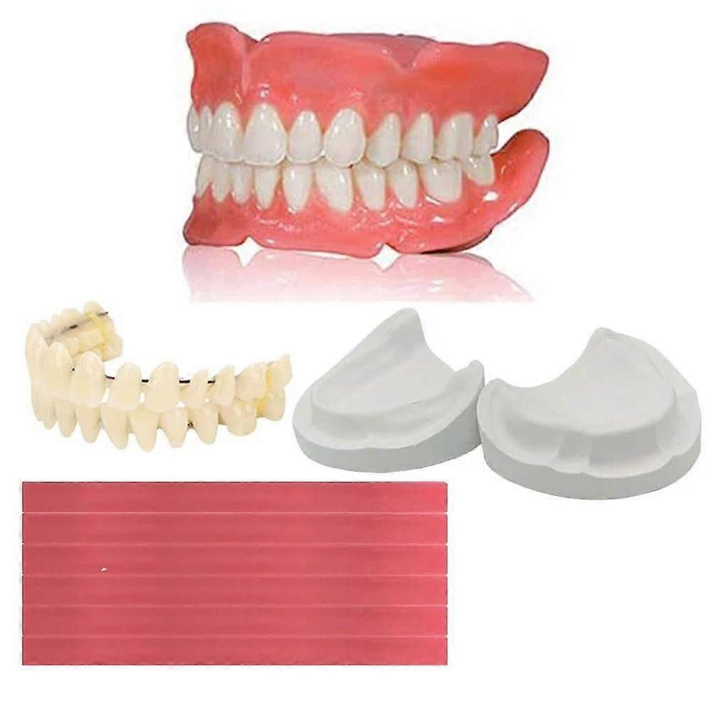 Resin Denture False Teeth Make Your Own Firm Dental Teeth Teaching Model Top and Bottom Fake Teeth