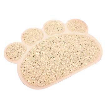 Cat Litter Mat, PVC Paw Shaped Mat, Waterproof NonSlip Pet Feeding Mat, Pet Bowl Mat, Pet Box Mat, 4
