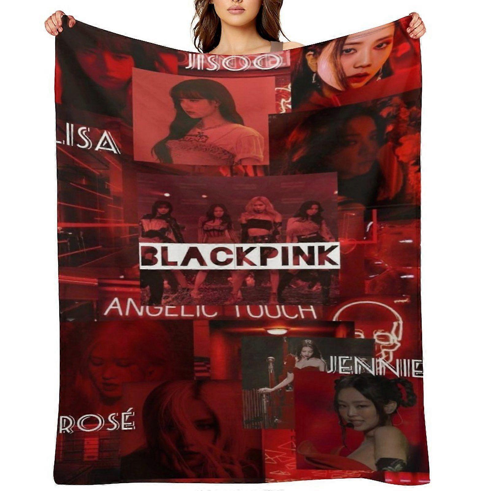 BLACKPINK رمي بطانية هدية ، بطانية من الفانيلا ، مناسبة للرجال والنساء ، مناسبة لجميع الفصول ، بطانية دافئة ، ديكور منزلي (562) 125x100 سم