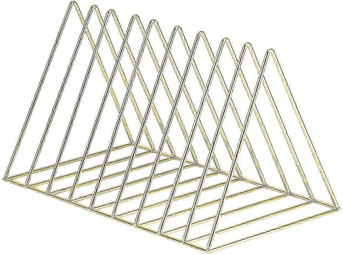 Triangle File Storage Rack Desktop Folder Rack Photography Props File Storage Rack Triangle Magazine Bookshelf Office Home 1 Pack (ShiKai)