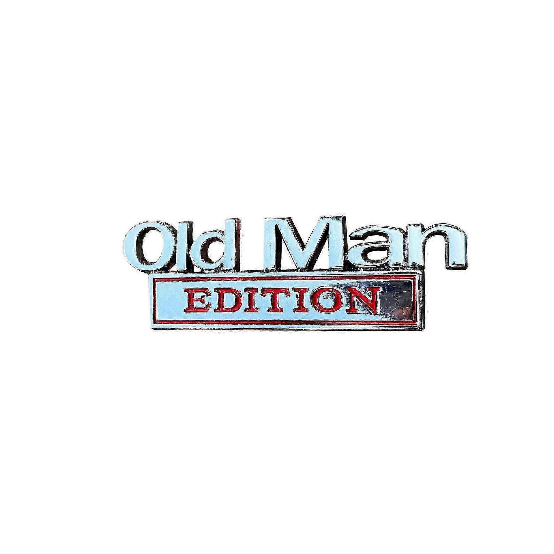 Old Man Edition Car Emblem 3D Metal Sticker Badge–Funny Edition Nameplate Decal
