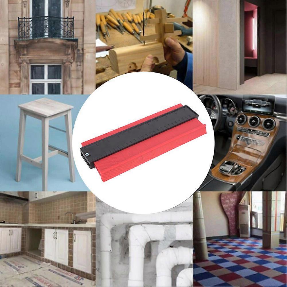 Red ABS Contour Gauge 0-25cm Irregular Shape Measuring Tool