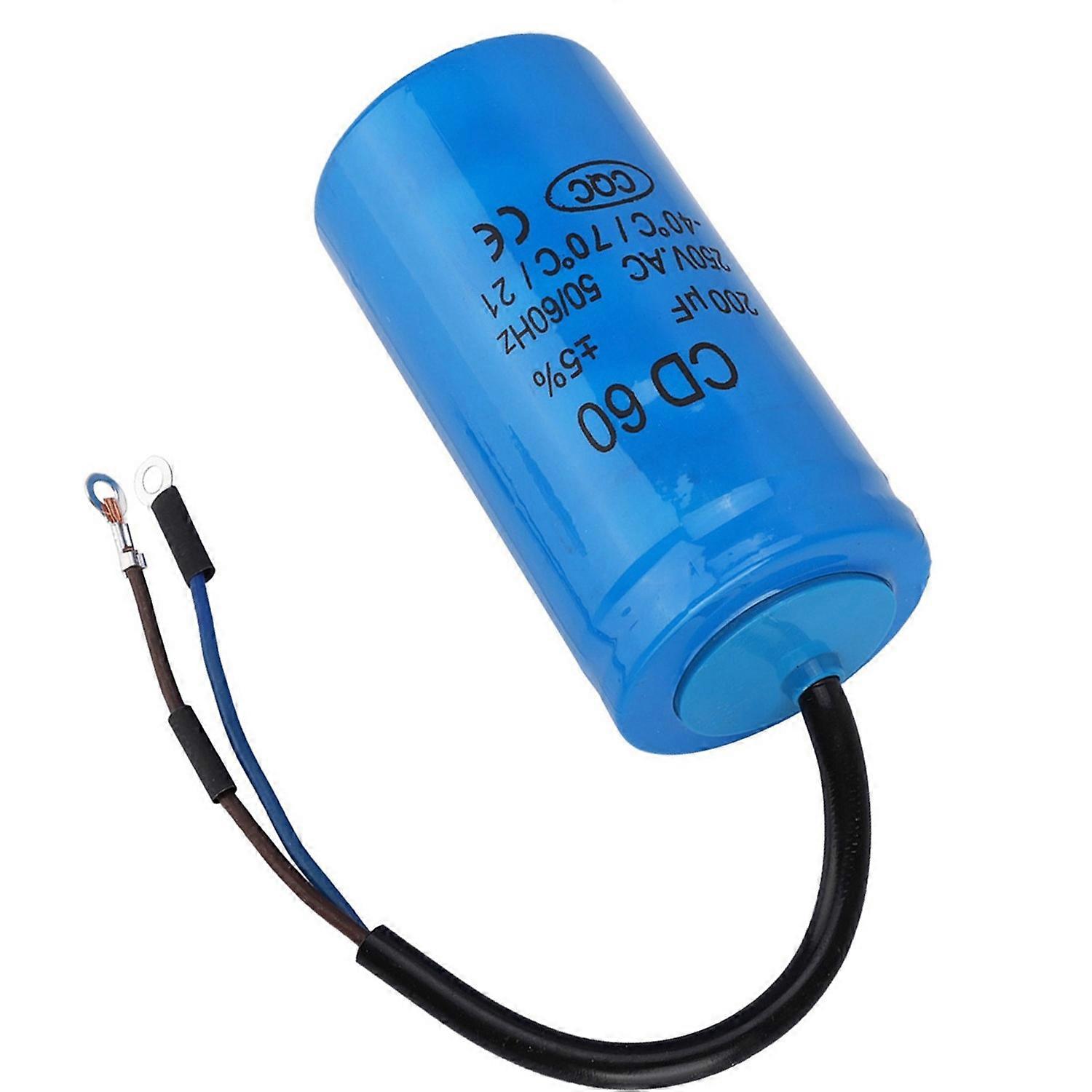 Condensateur, Condensateur CBB60 Condensateur de fonctionnement du moteur 35uF 450VAC Condensateur de démarrage de la pompe à eau pour les appareils électroménagers, 35UF 450V Conducteur
