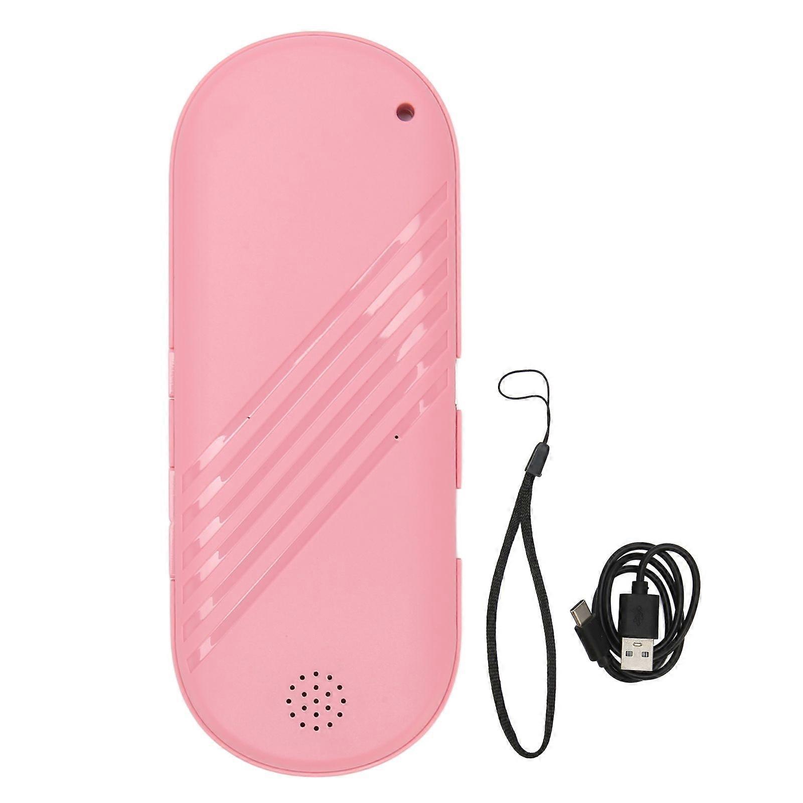 Mini Bluetooth Speaker Multifunctional Stereo Deep Bass Conduction for Sleeping, Pink