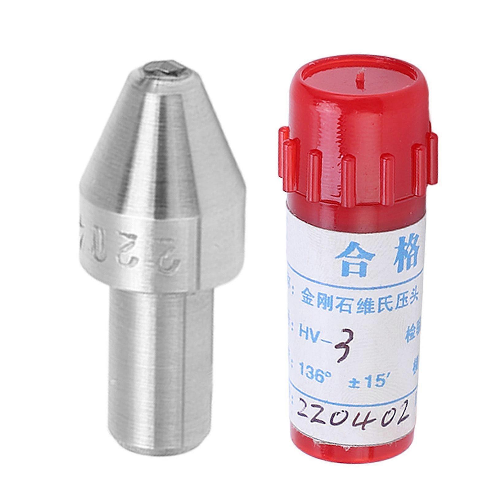 Vickers Hardness Tester Indenter 136 Degree Accurate Super Hard Alloy Steel Diamond Indenter Penetrator with Storage Box