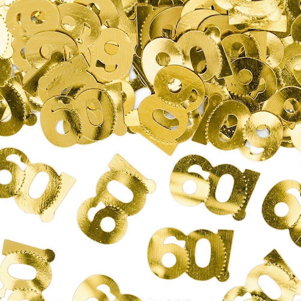 Table Confetti 60th Birthday | Gold Number 60 Party Table Decoration