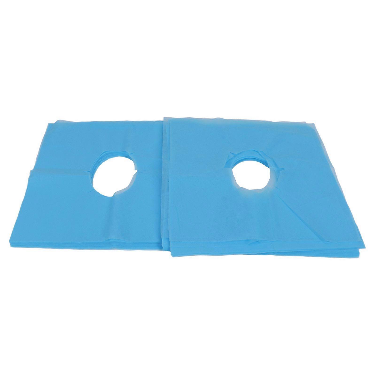 100Pcs Face Rest Cover Hole Design Good Water Absorption Breathable Disposable Headrest Cover for Beauty Salons