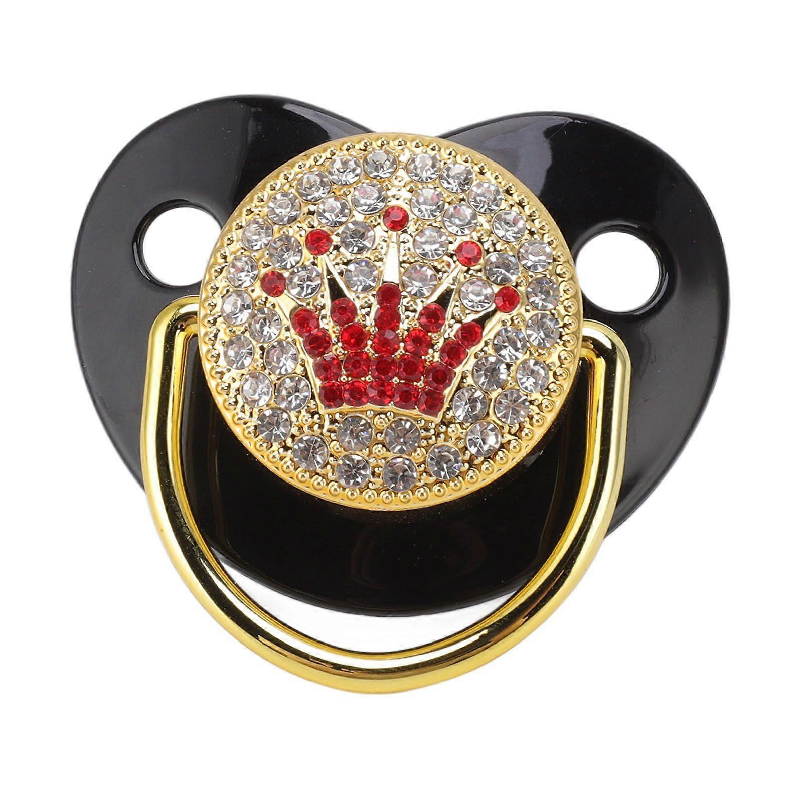 Baby Napp Ultra Light Soft Bling Silikon Nyfödd Napp för 618 Månader Spädbarn Svart