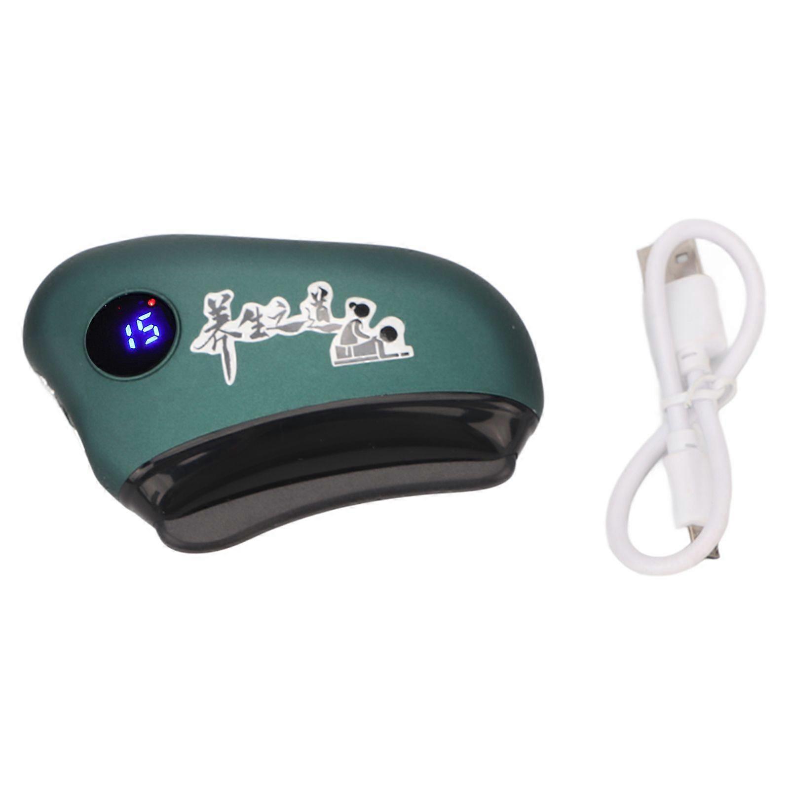 Electric Gua Sha Massager 16 Gears Vibration Facial Lifting Relieve Fatigue Hot Compress Skin Scraping Machine Green