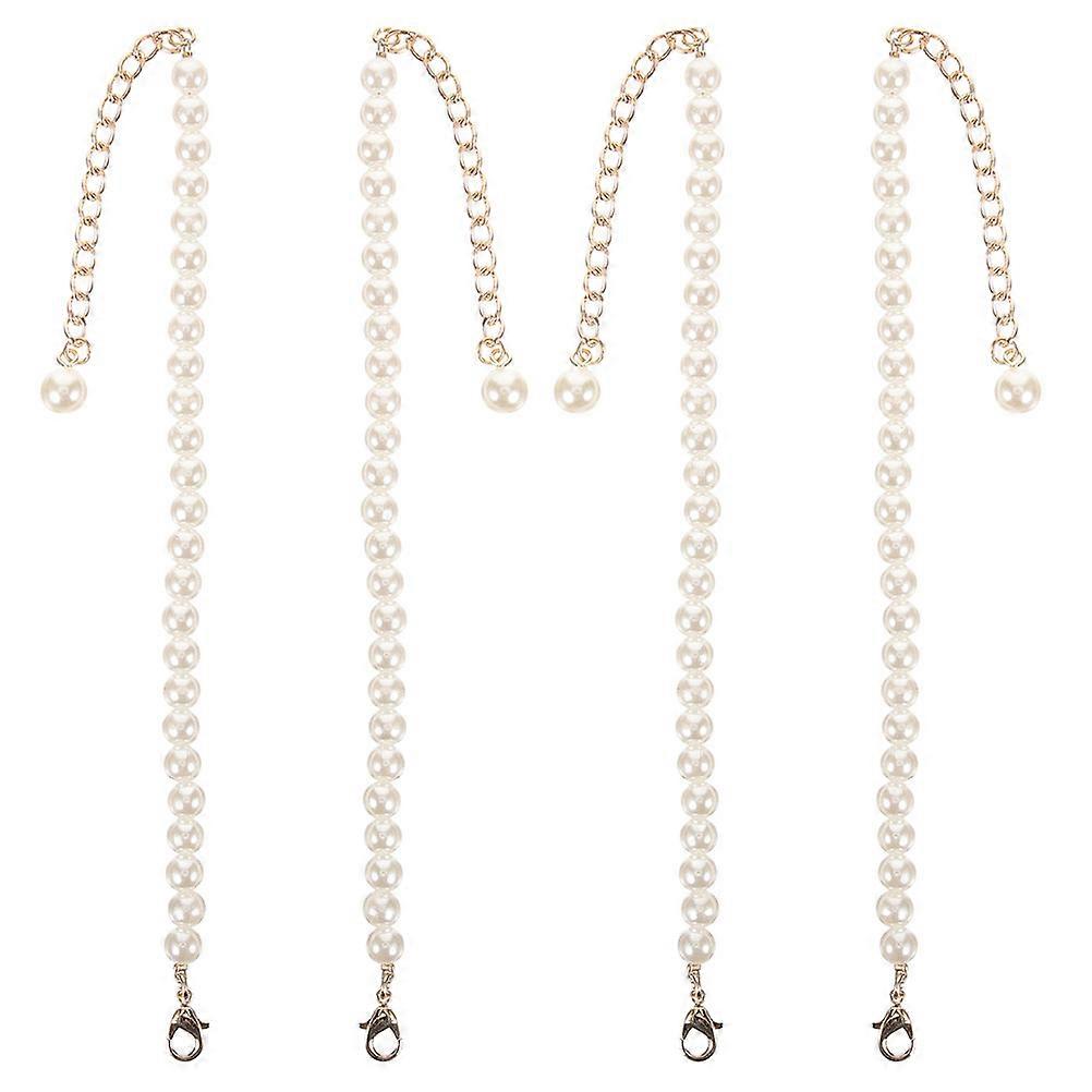 Anti-Slip Pearl Shoe Straps for High Heels Detachable 5Pairs Buckle Design