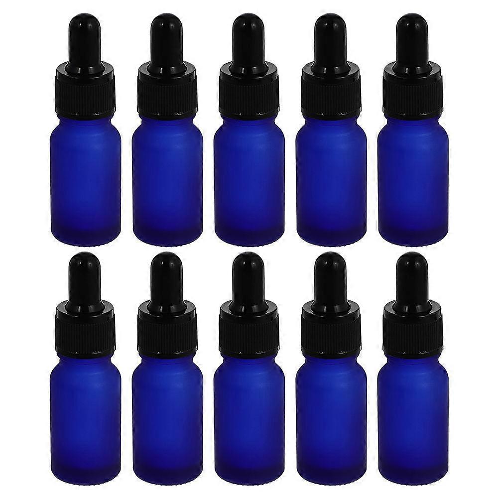 Refillable Dropper Bottles Glass Frosted Bottle for Storage 10Pcs
