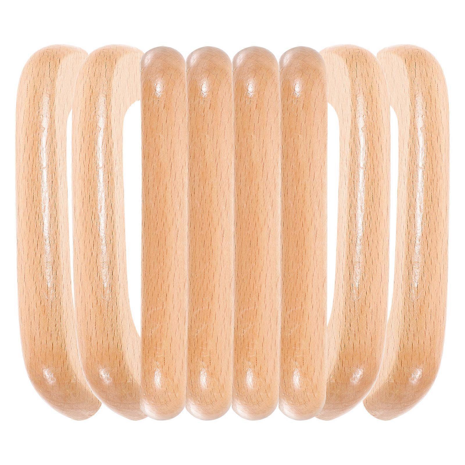 Furniture Pull Handle Beech Wood Handle Replacement for Home Use 8Pcs