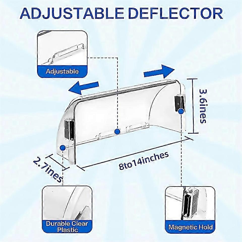 For Adjustable Magnetic Air Deflector Easy Adjust Between 814in