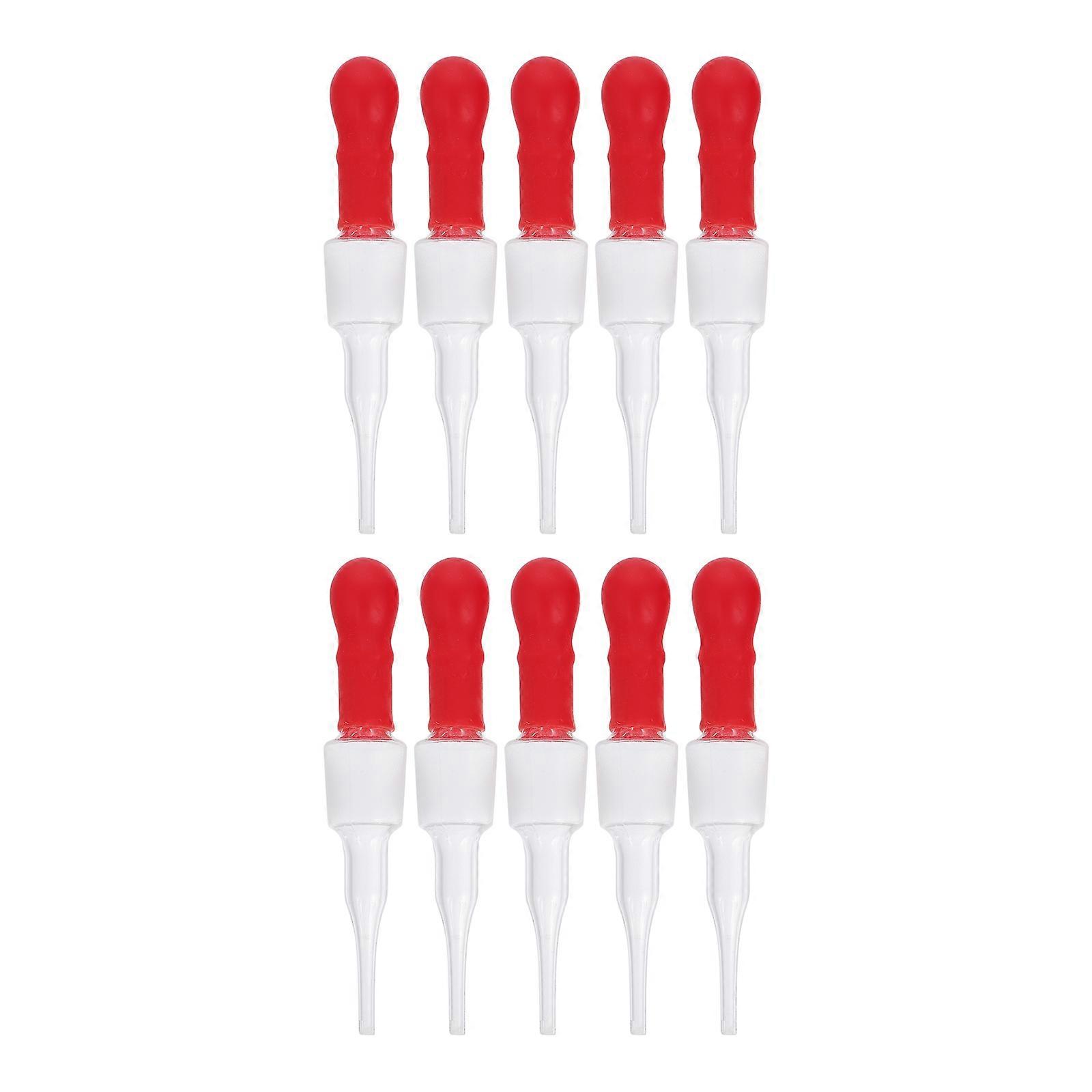Glass Pipette Dropper Transfer Pipettes for Dropping 10Pcs White Rubber Caps