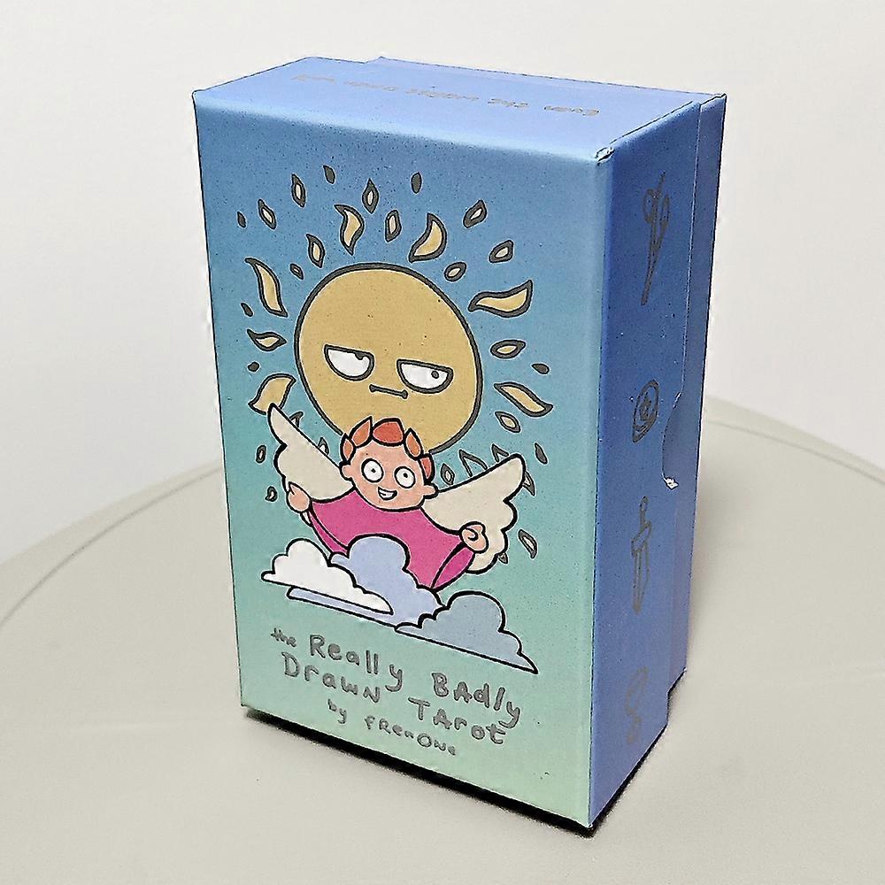 The Really Badly Drawn Tarot Deck In Rigid Box 78 Pcs Funny Tarot Cards Printed on 350GSM Double-embossed Cardstock 12*7cm