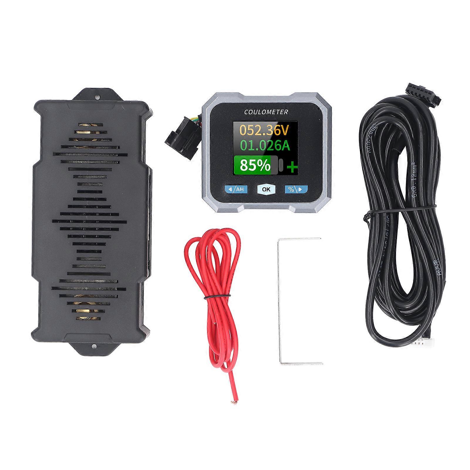 Moniteur de batterie Bluetooth étanche 400 A 10-100 V Shunt Écran 1,8 po Tension de batterie Courant Capacité Compteur