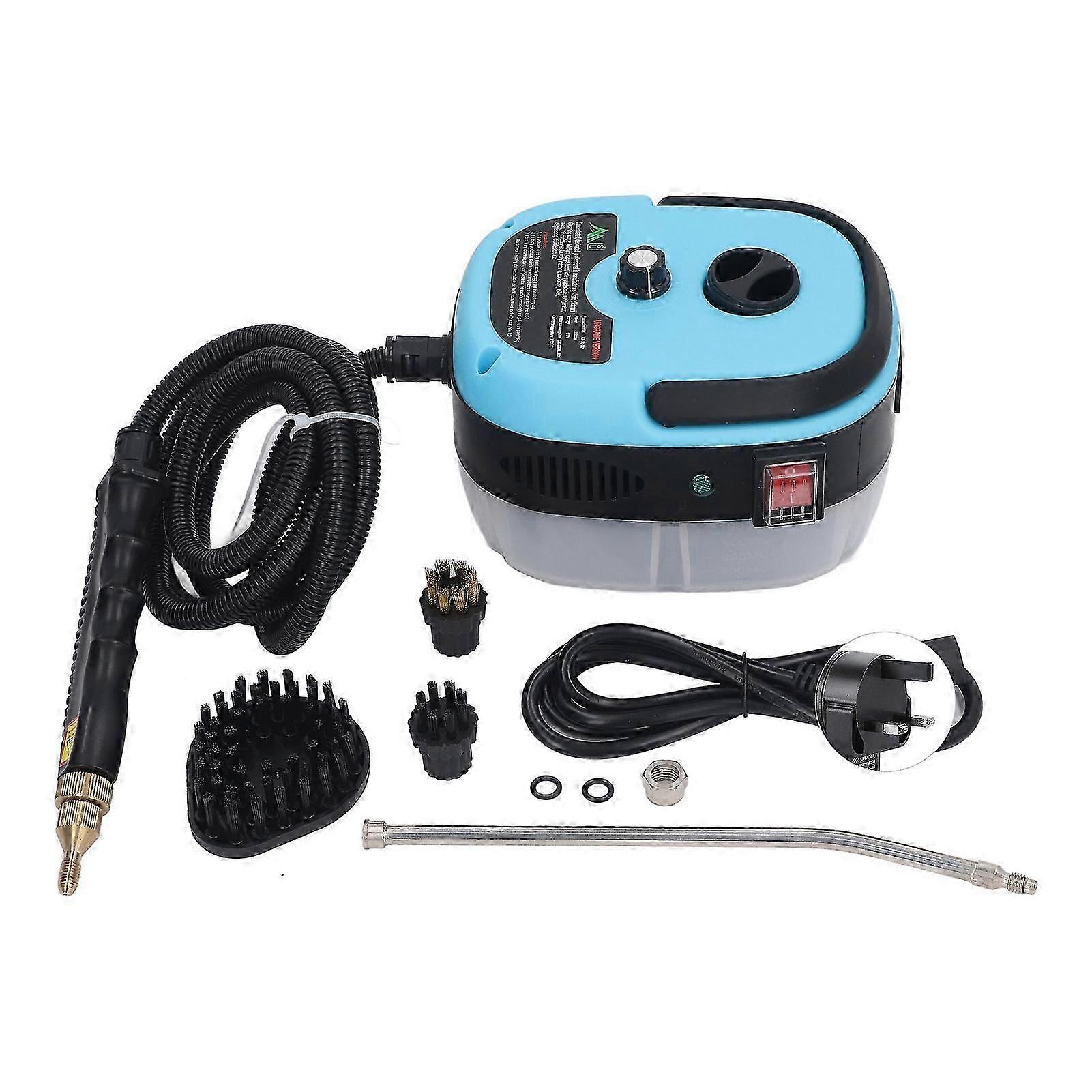 منظف بالبخار 2500 واط 1000 مل آلة تنظيف محمولة ذات درجة حرارة عالية عالية الضغط لأثاث السيارات في المملكة المتحدة قابس 220 فولت