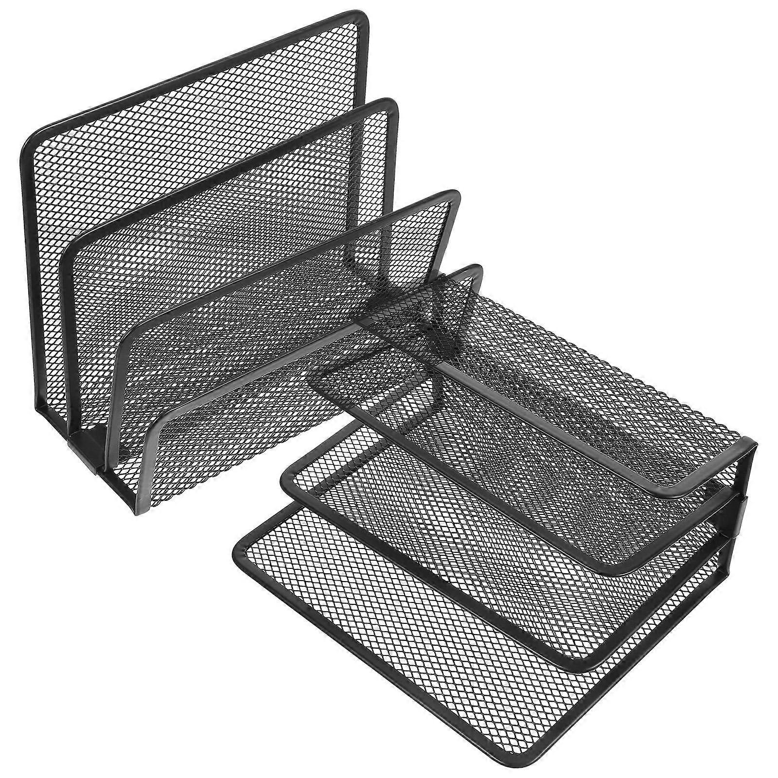 Letter Sorter Documents Organizer Metal Rack for Desktop Use 8Pcs