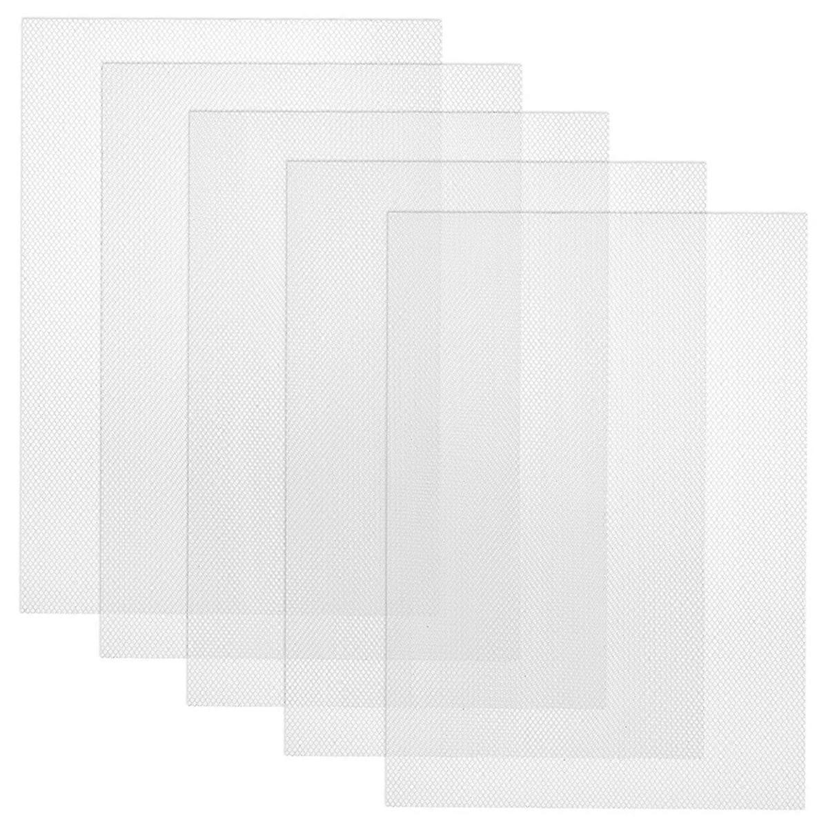 5 Pieces Eye Mask Mesh, PVC Eye Mask Plastic Mesh,Hard Linen Suitable for Costumes Handicrafts,11.8