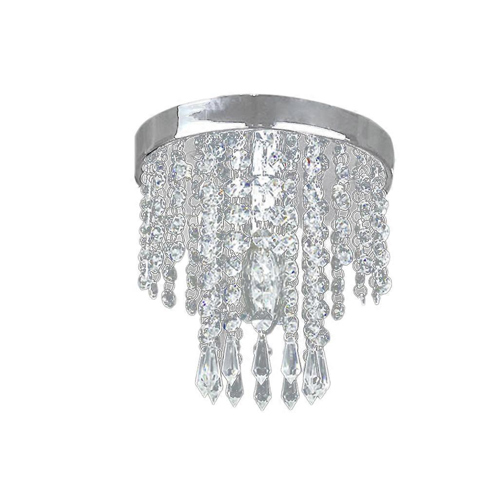 Transparent Crystal Chandelier Ceiling Lamp for Lighting 2Pcs with LED Source