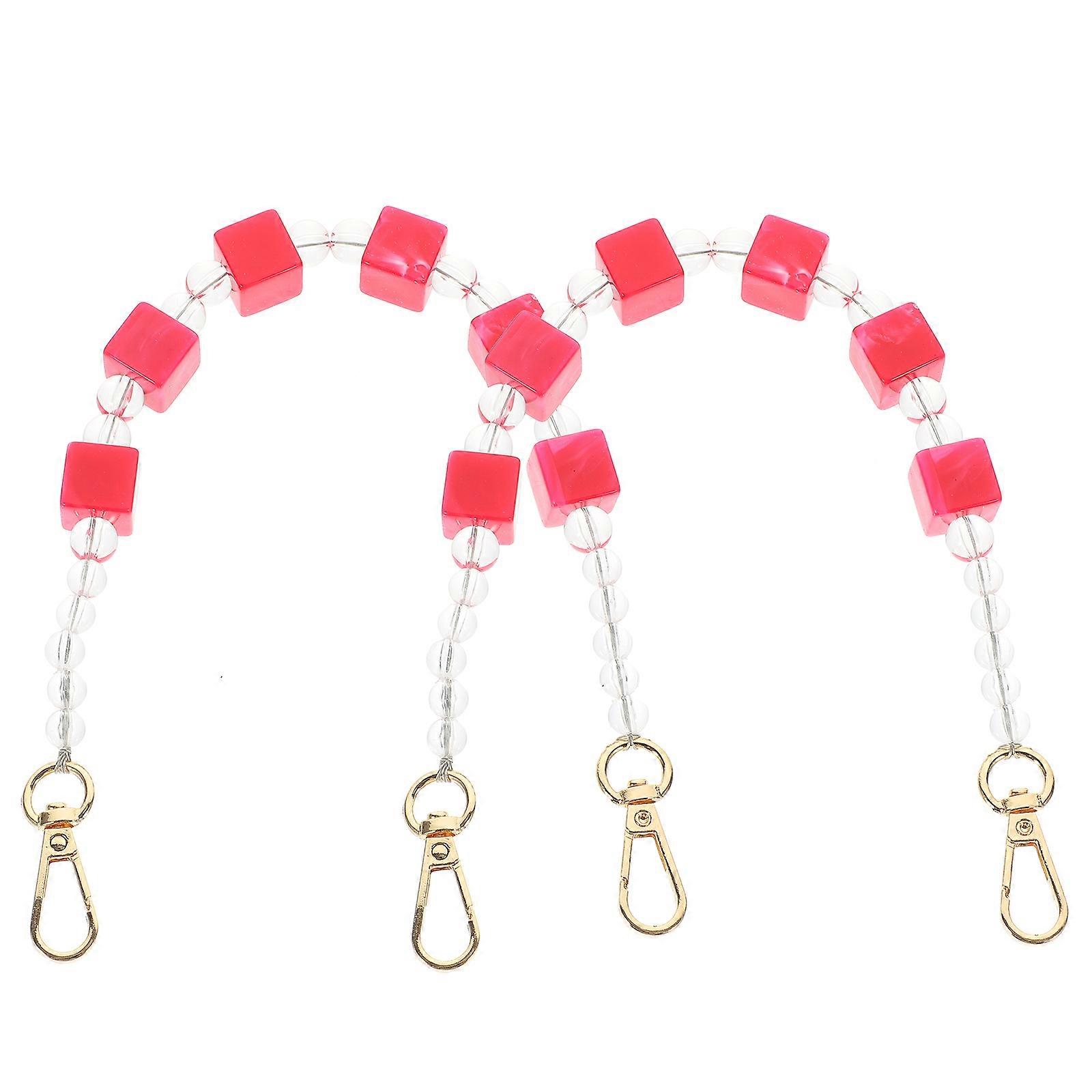Rosy Alloy Purse Chain Strap for DIY Handbag Replacement 10Pcs Pack
