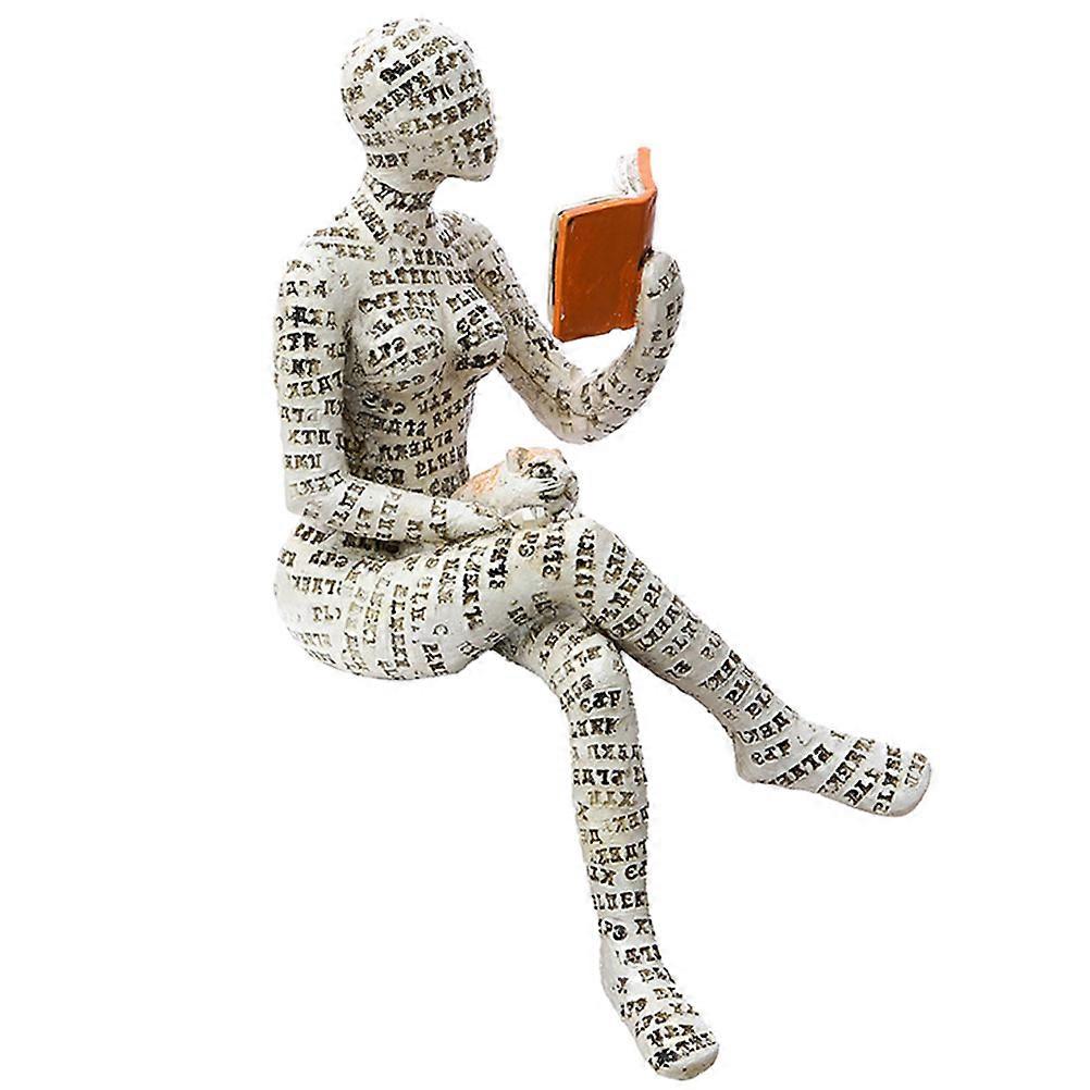 5Pcs Home Decoration Abstract Women Figurine Thinker Statue For Space Beautification With Multi Color Resin Finish