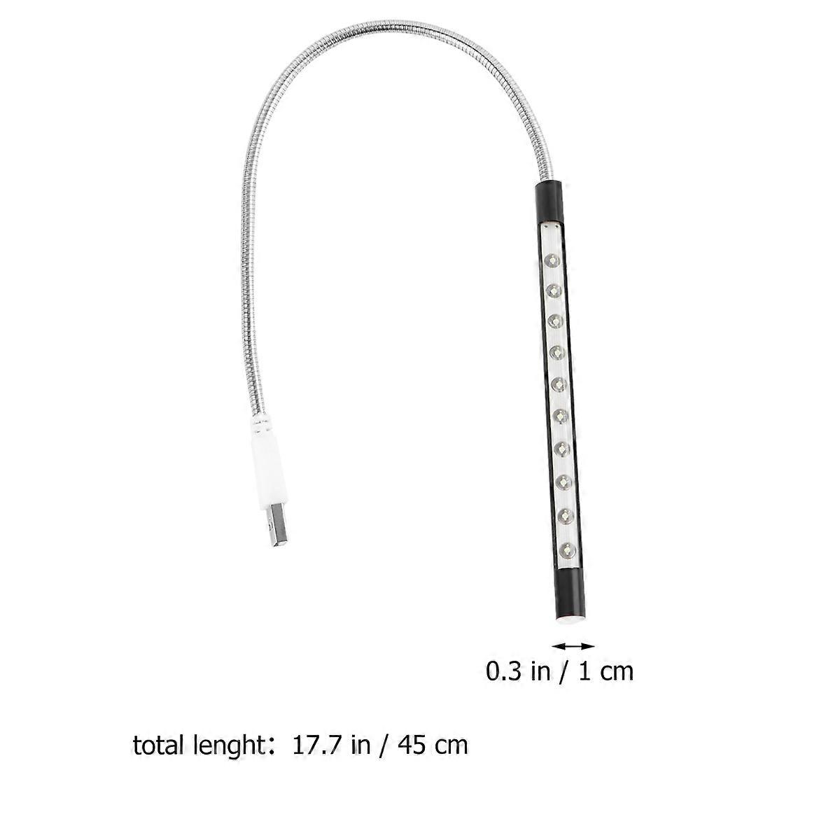 Usb Nightlight Bedside Reading Lamp Elegant Style Snake-Like Bendable Neck 1Pcs