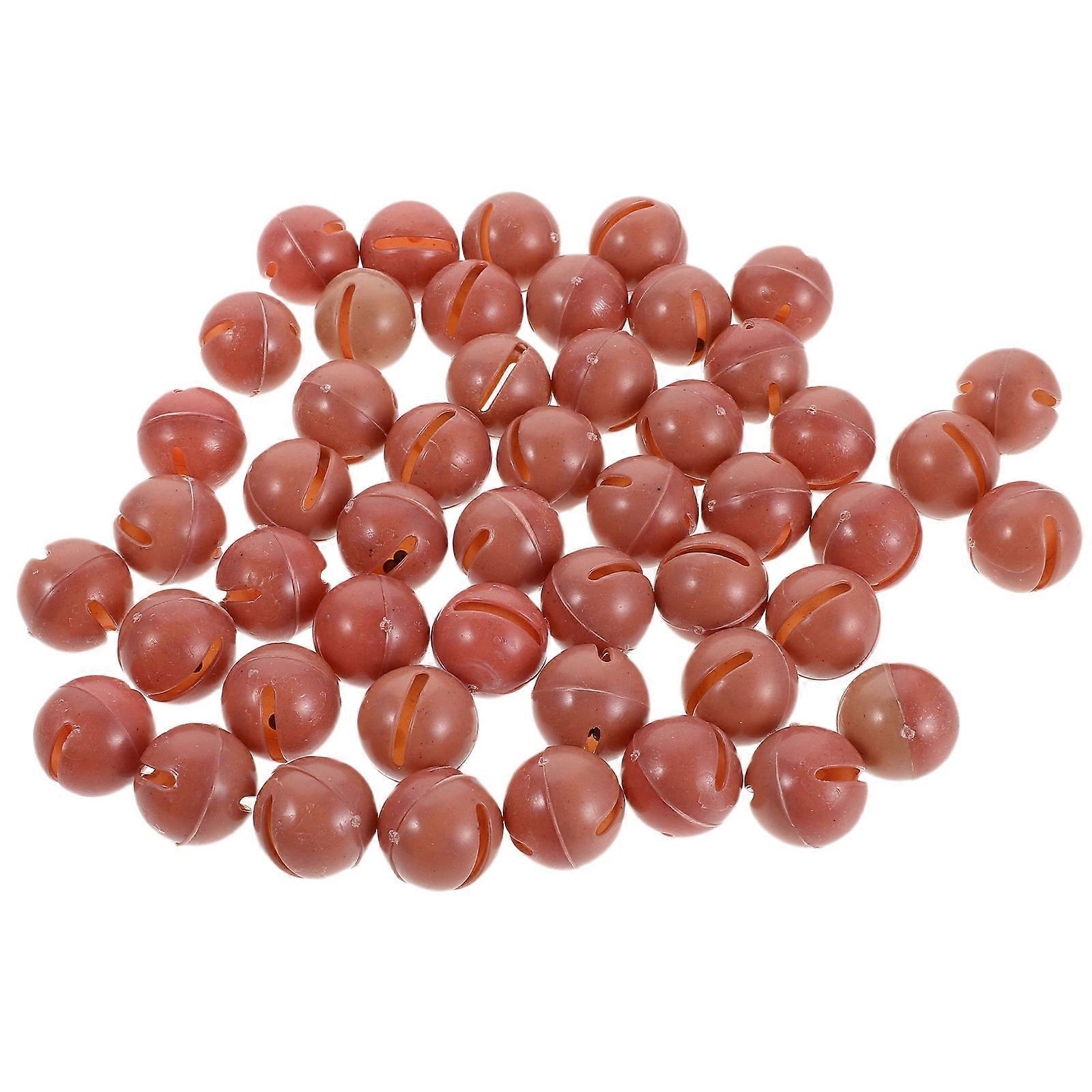 Plastic Rattle Balls Doll Noise Maker Inserts for DIY 200Pcs Light Brown