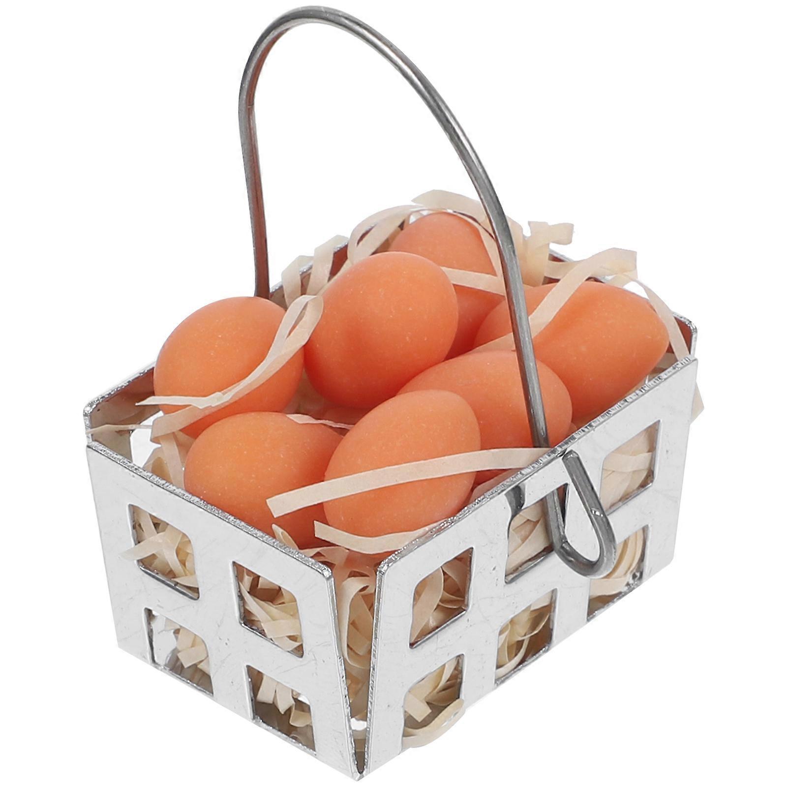 Miniature Egg Models DIY Craft Toys for Decoration 1Set Mini Basket