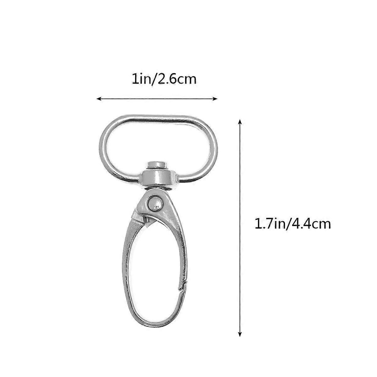 Silver Swivel Lobster Hook Snap Clasps for DIY Crafts 30Pcs with Rings