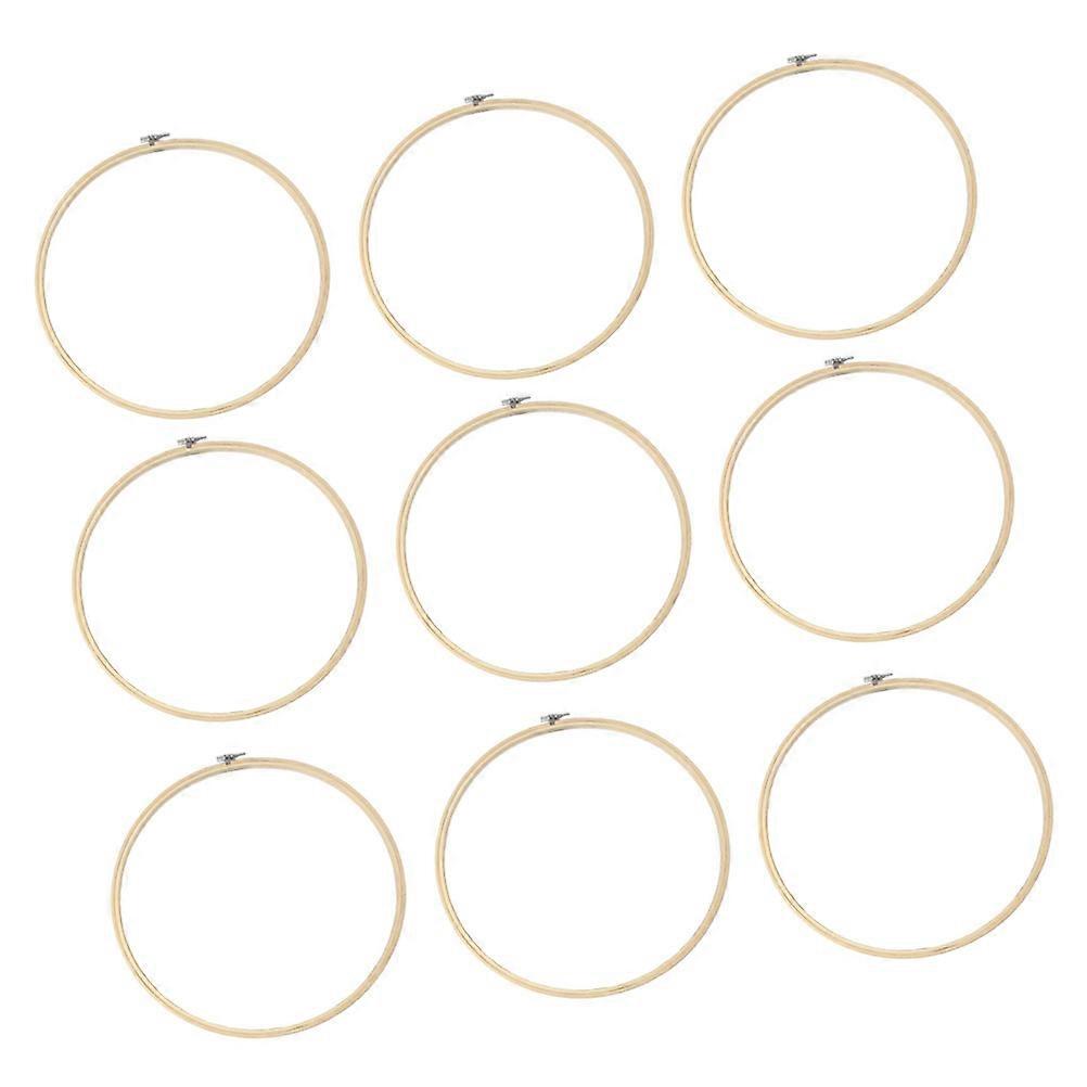 Embroidery Hoop Bamboo Frame for Sewing Manual Tool with 10Pcs Set